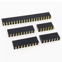 10pcs 1X2/3/4/5/6/8/10/40 Pin Single Row Right Angle Female Pin Header 2.54mm Pitch Strip Connector Socket