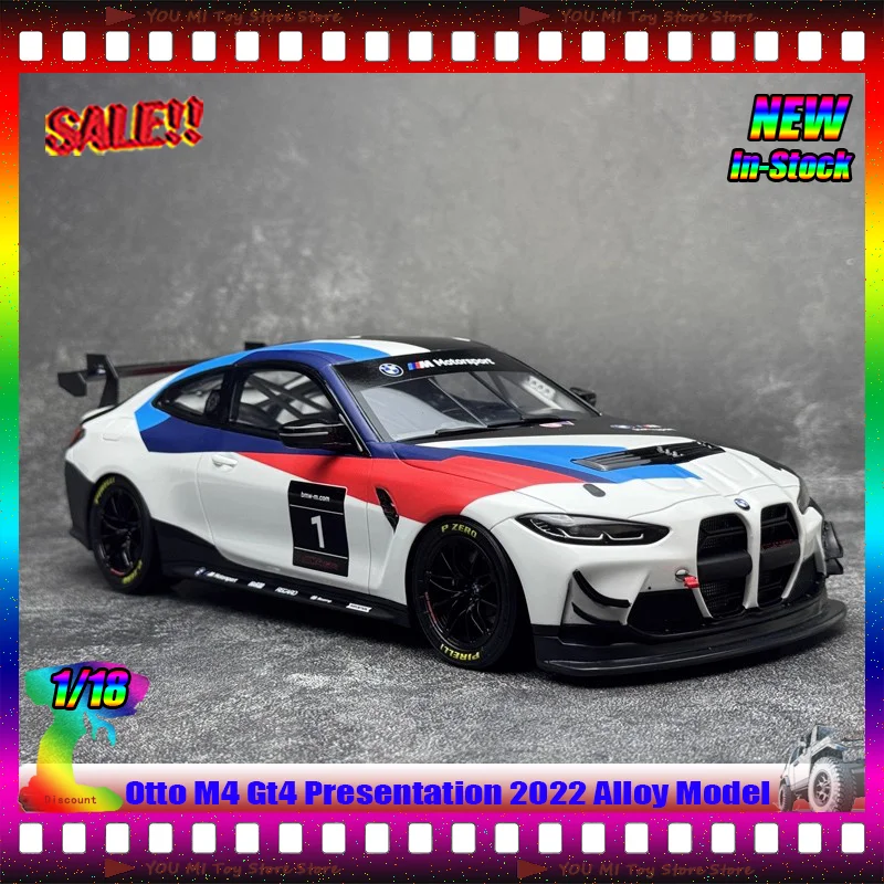 

Новая миниатюрная модель автомобиля Otto 1:18 M4 GT4, имитация смолы, 2022, индивидуальная коллекционная детская игрушка, подарочное украшение для игр и демонстрации
