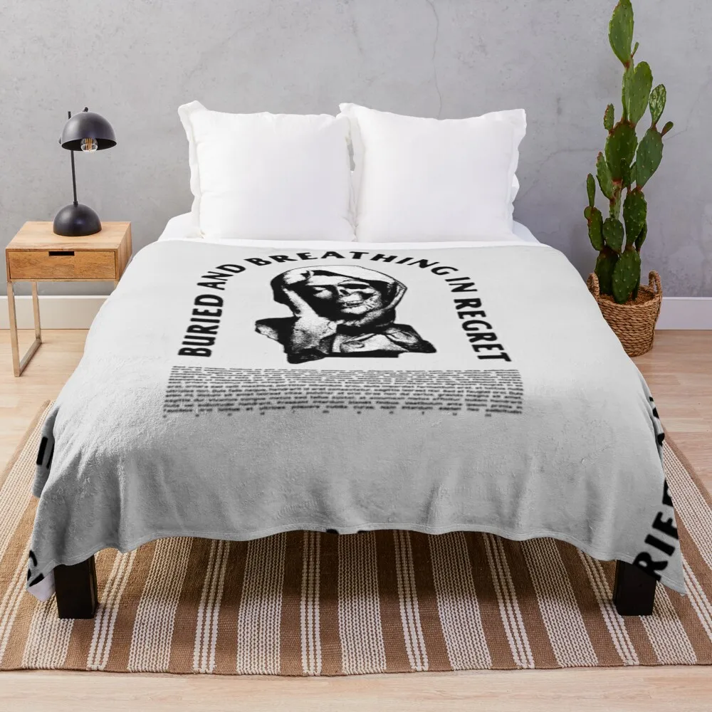 Buried and breathing in regret urban streetwear Throw Blanket Single Retros Blankets