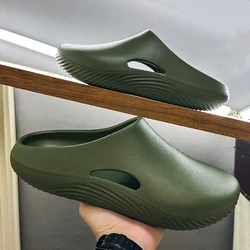 Fashion New Men Slippers Indoor Garden Clogs Water Proof Chef Shoes Beach Sandal Slippers For Pet Workers Outdoor Fishing Shoes