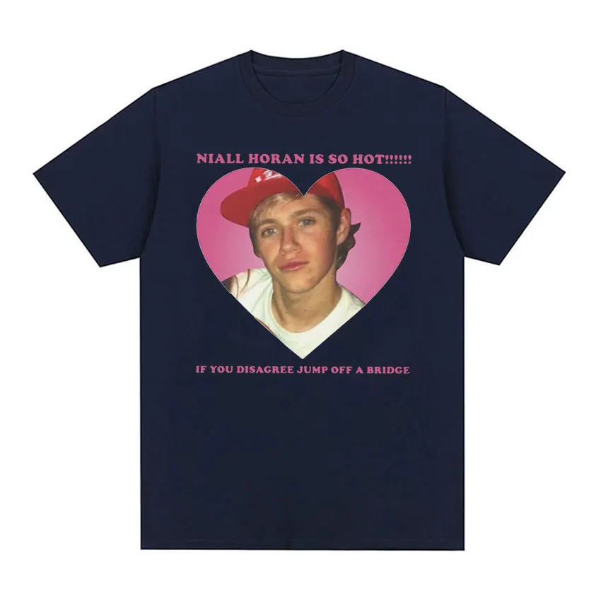 Hot Niall Horan Is So Hot Print Graphic T Shirt Men\'s Vintage Fashion Short Sleeve T-shirts Casual 100% Cotton Oversized T-shirt