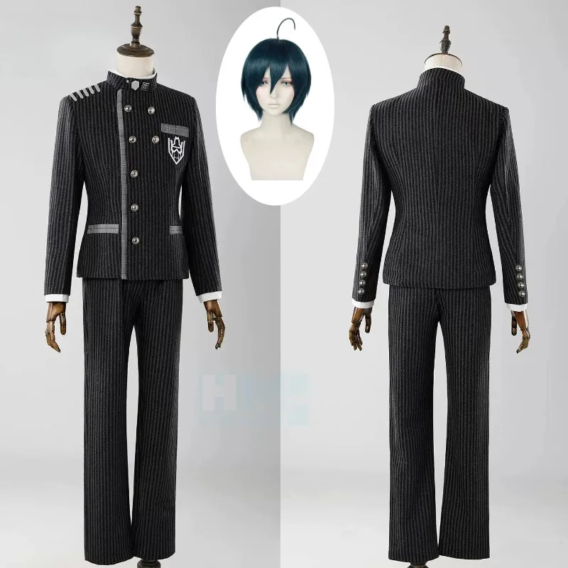 Anime Saihara Shuichi Cosplay Costume Detective Uniform Coat Pants Wig Suit Men Women Halloween Carnival Party Roleplay Outfit