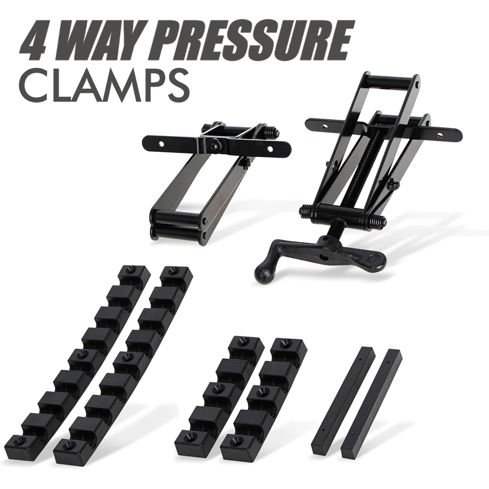 Custom-width Clamp Splicing Board Positioning Panel Fixed Clip Carpenter Tool Woodworking 4 Way Pressure Clamps Set