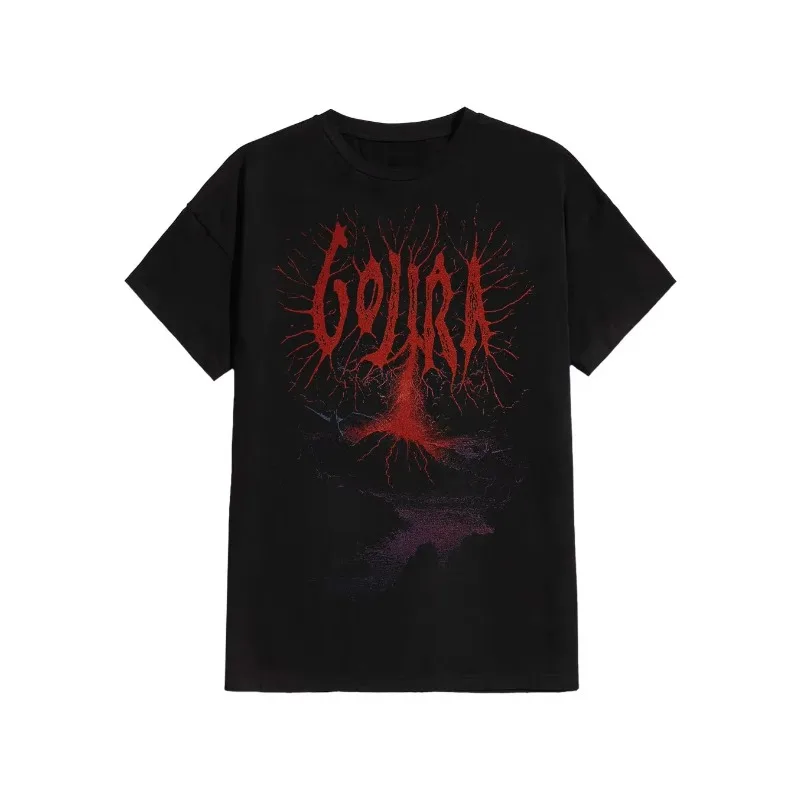 

Gojira Lightning Strike T-Shirt Peripheral Pattern Printing Summer Luxury Brand Men's and Women's T-Shirts Short Sleeves Summer