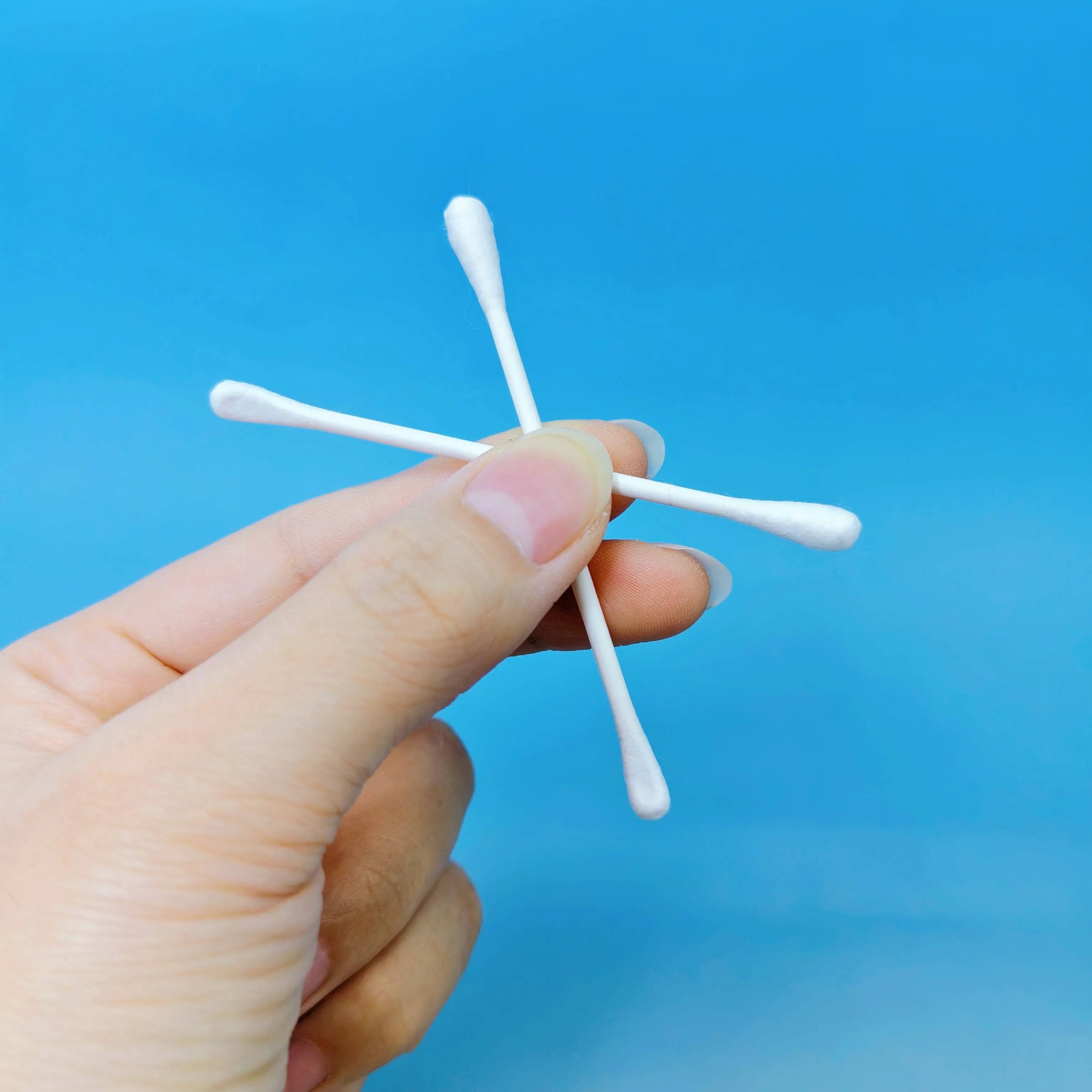 200 uds/300 Uds hisopo de algodón de doble cabeza gruesa con temática de Jesús, hisopo de algodón de cuchara redonda, hisopo de algodón con elemento de creencia religiosa