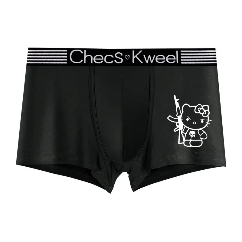 Anime Couple Underwear Hello Kitty Cute Thong Sexy Seamless Pearl Bow Low Waisted Pure Cotton Crotch Pants for Women Accessories