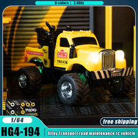 New 1:64 Rc Car Mini 2.4Ghz Urban Road Rescue Alloy High-Speed Off-Road Remote Control Car Maintenance Vehicle Kid's Toys Gifts