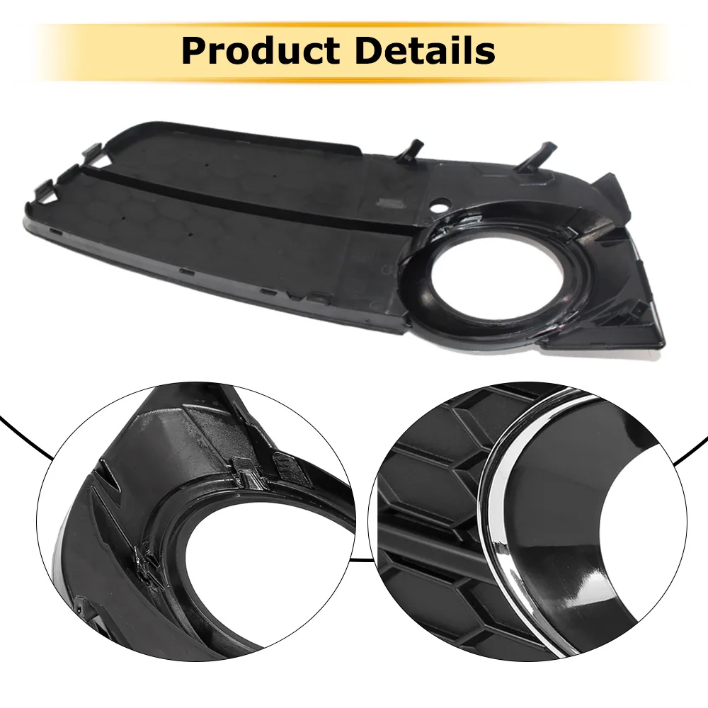 Front Bumper Fog Light Foglamp Grille Cover Frame Honeycomb for Audi A5 Coupe/Sportback 2008-2011 Standard Bumper 8T0807681
