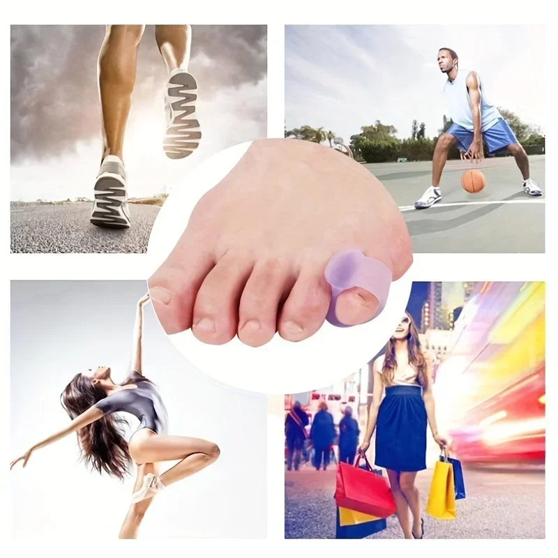 2 Stuks Siliconen Protector Gel Valgus Corrector Pedicure Spacer Yoga Teen Separator Vinger Voetverzorging Teen Orthopedische Bunion Hallux