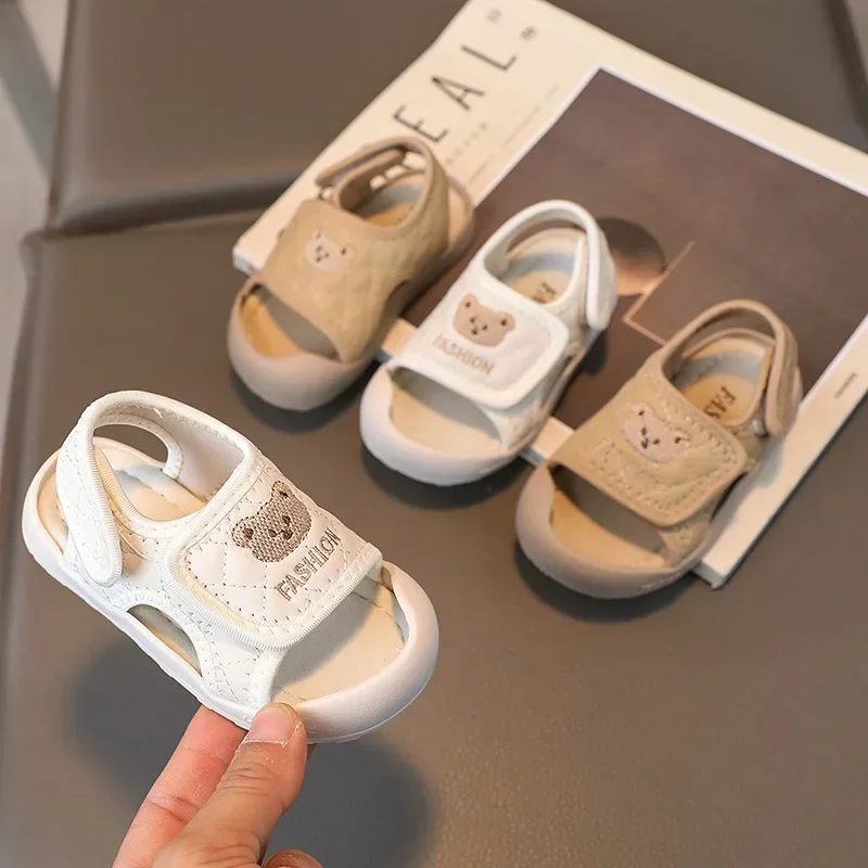 

Children's Shoes Boy's Fashion Breathable Baby Sandals Summer 2025 New White Cool Slippers Sandals16-25