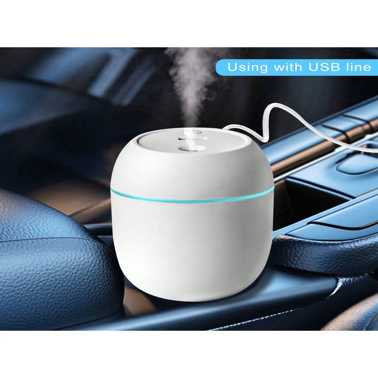 1pc USB Car Humidifier, Portable Ultrasonic  Air Humidifier For , Bedroom And Car, Low Power Consumption, Gift