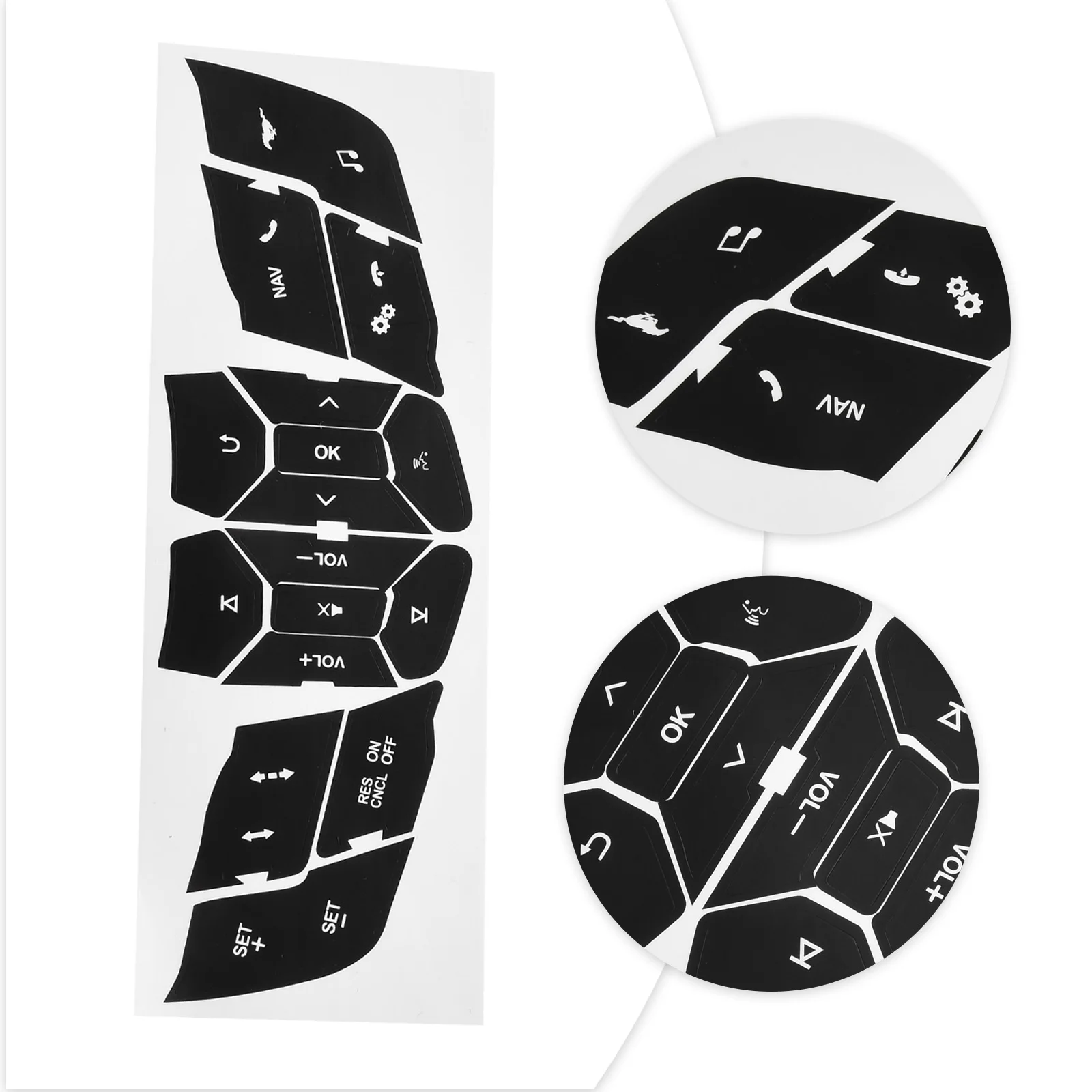 

Наклейки для ремонта кнопок на 2019, 2022, для FORD, MUSTANG, рулевое колесо, практичные виниловые наклейки для внутреннего использования