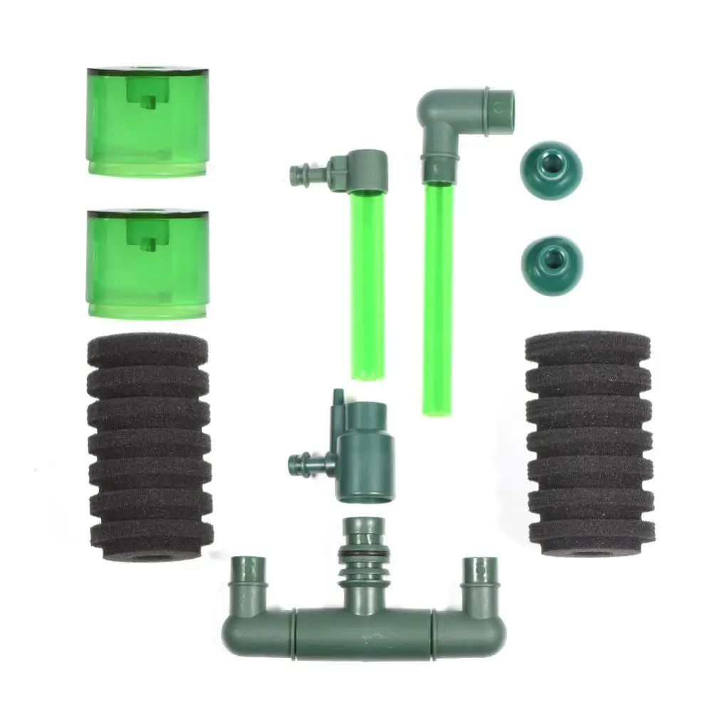 فلتر إسفنجي بيولوجي من الروبيان QS200a، فلتر خزان الأسماك، مضخة هواء متوسطة معلقة، فلتر إسفنجي بيولوجي، ملحقات خزان الأسماك