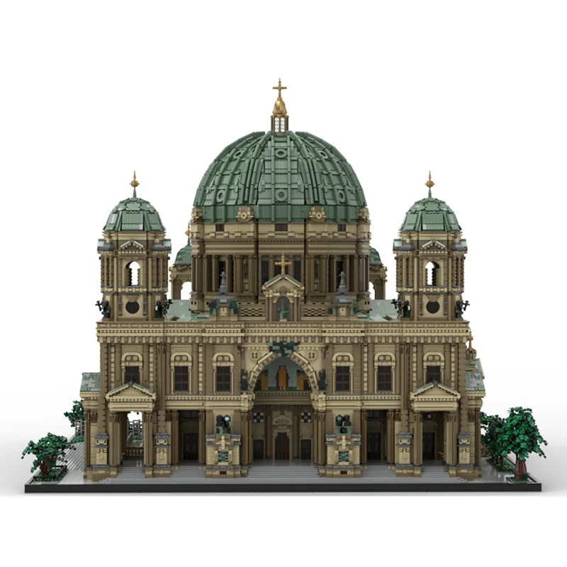 Blocs de Construction Moc modulaires, modèle de cathédrale de Berlin, technologie en brique, assemblage à monter soi-même, jouet de scène célèbre, ensemble de cadeaux de vacances