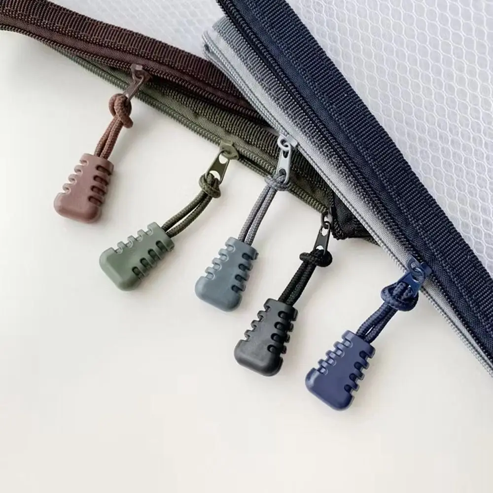 10pcs Zipper Pull Puller End Fit Rope Tag Fixer Zip Cord Tab Replacement Clip Broken Buckle Backpack Anti loss Keychain