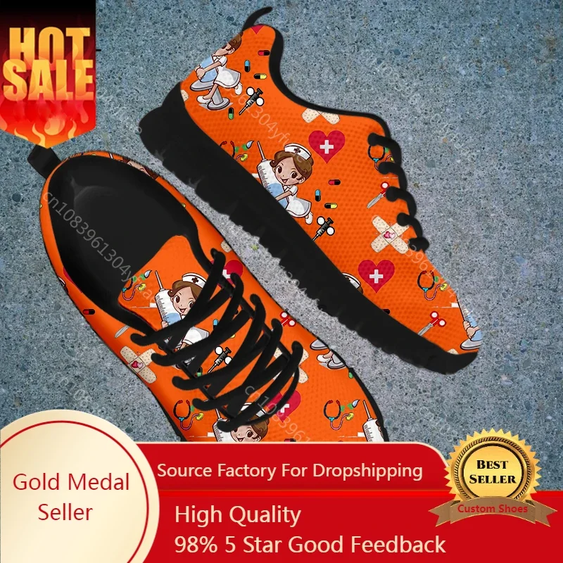 Dropshipping Comodo Delle Scarpe Della Maglia Del Respiro Delle Scarpe Da Tennis Casuali Adorabili Del Fumetto Dell'infermiera D