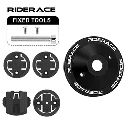 RIDERACE Bicycle Computer Holder Aluminum Alloy MTB Bike Stopwatch Stem Top Cap Mount Bracket Support For Garmin GPS Speedometer