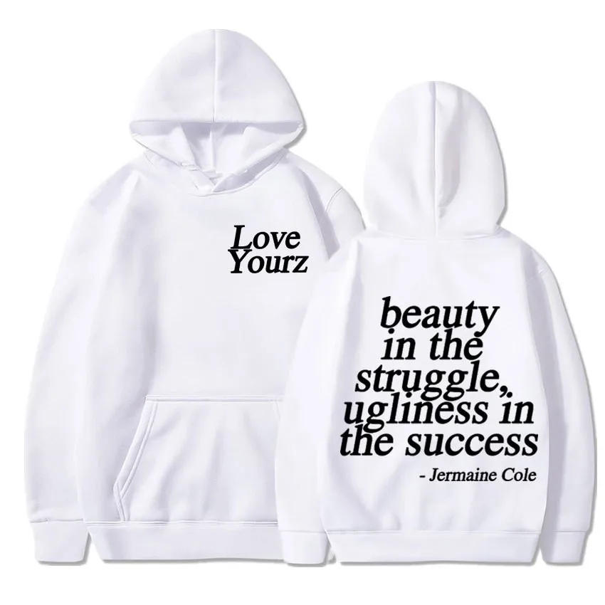 Hoodie estampado J Cole Dreamville, Love Yourz, Tendência da moda, Letras, Vintage