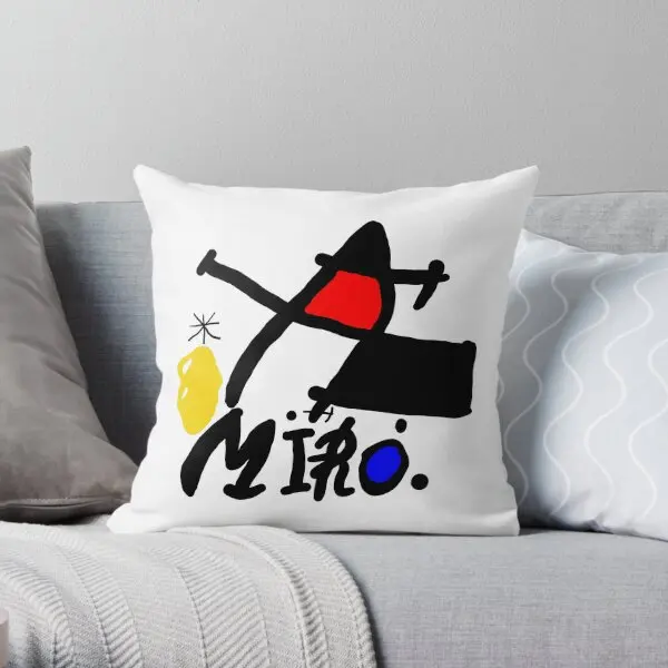 Joan Miro Abstract Painting Digital Recr  Printing Throw Pillow Cover Wedding Decorative Fashion Pillows not include One Side