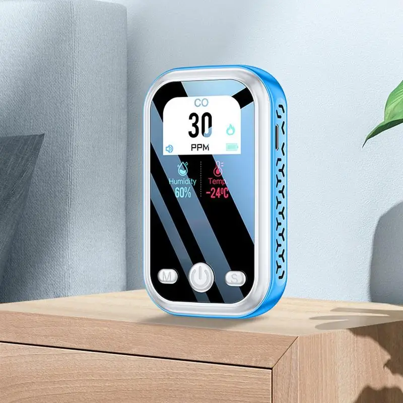 كاشفات أول أكسيد الكربون المحمولة أول أكسيد الكربون متر إنذار متعدد الوظائف مع قوس لسيارات المرآب في الأماكن المغلقة والخارجية