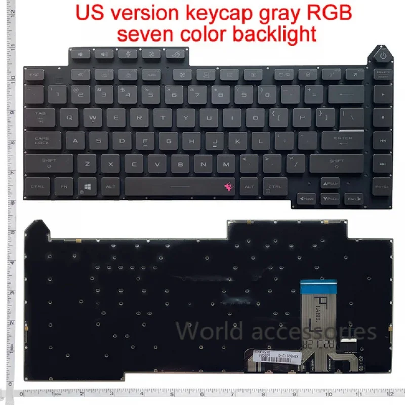 Imagem -06 - Teclado Backligh Eua Reino Unido para Asus Rog Strix G15 2023 G513q G513qy G513qm G533 5r G513rc G513rm G513rw G513qr G513qe G513im G513