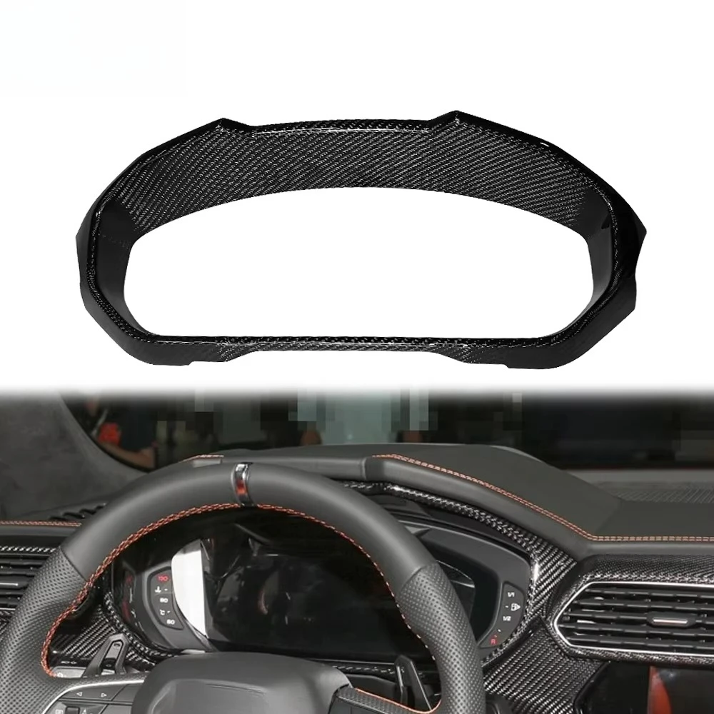 

Real Carbon Fiber Car Dashboard Frame Cover Trim Dash Kit For Lamborghini URUS 2018-2022 Interior Accessories
