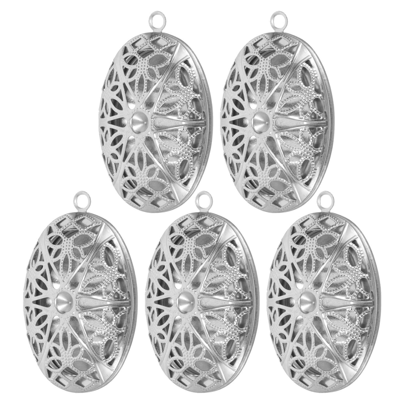 

5 Pcs Photo Box Pendant Locket Necklace for Women Pendants Keychain Charm Vintage Miss