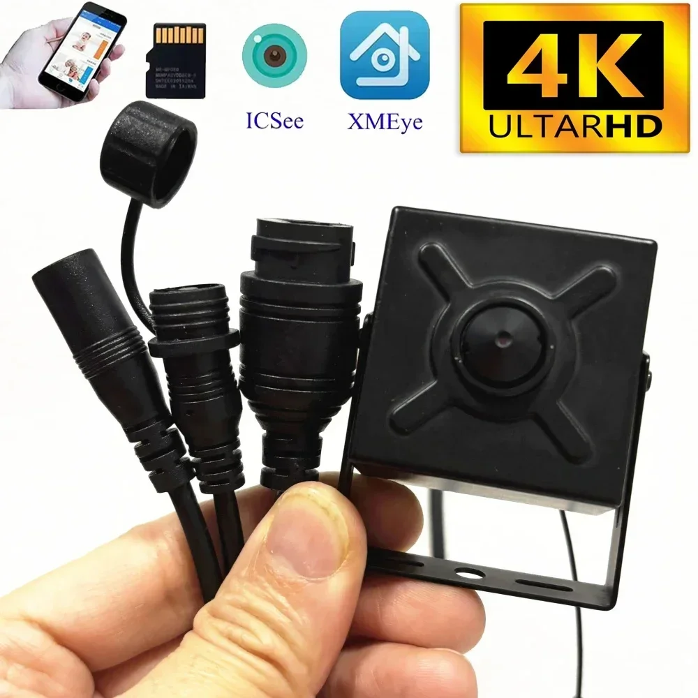 

SD Card Recording IP Pin-Hole Camera Max.128G Audio Face Recognition Motion Detection Wide Angle POE Square Icsee