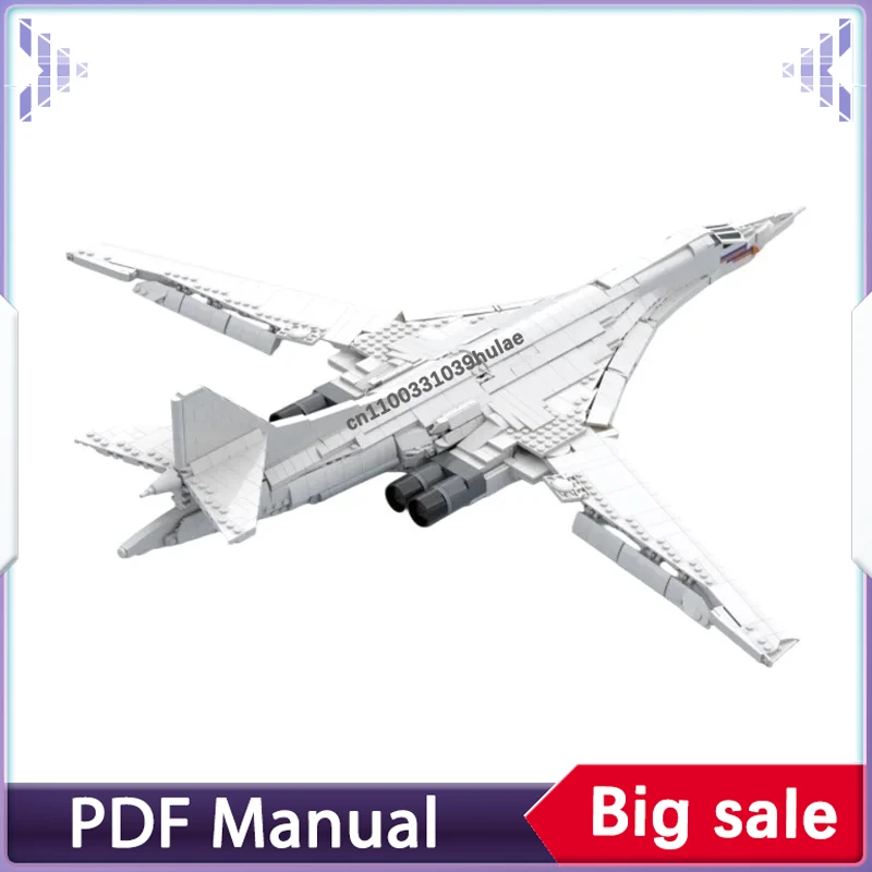 

White Swan Inspired Military Bomber Bricks Kit, MOC Warplane Building Blocks, Realistic Aircraft Design for Desktop