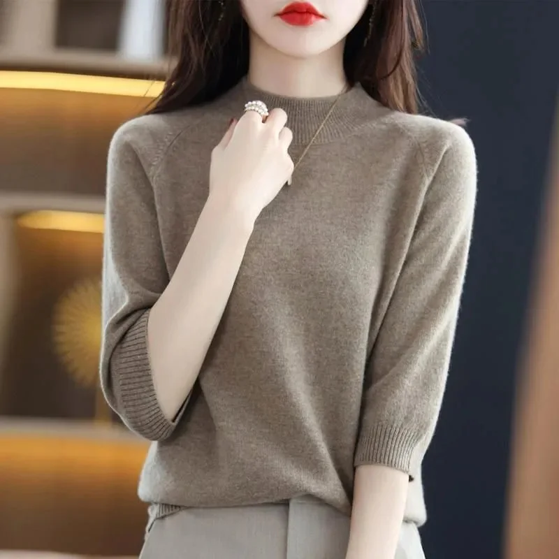 2024 New Women Knitted Sweaters Autumn Winter Warm Clothing Fashion Casual Sweater Long Sleeve Jumper Loose Pullovers Top