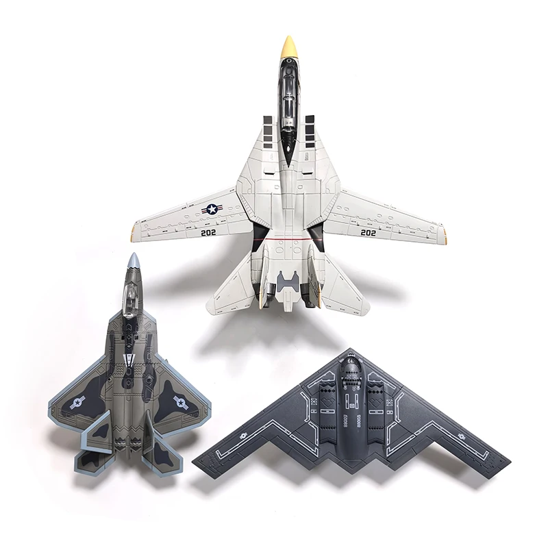 

DIY US F-22 F14 B2 Building Blocks Raptor Stealth Fighter Bomber Model Creative Military Series Decor Assembled Toys Boys Gifts