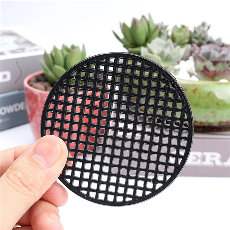 10/20/50/100Pcs Flower Pot Hole Mesh Pad Bonsai Pot Bottom Grid Mat Prevent Soil Loss Breathable Gasket Leakproof Drainage