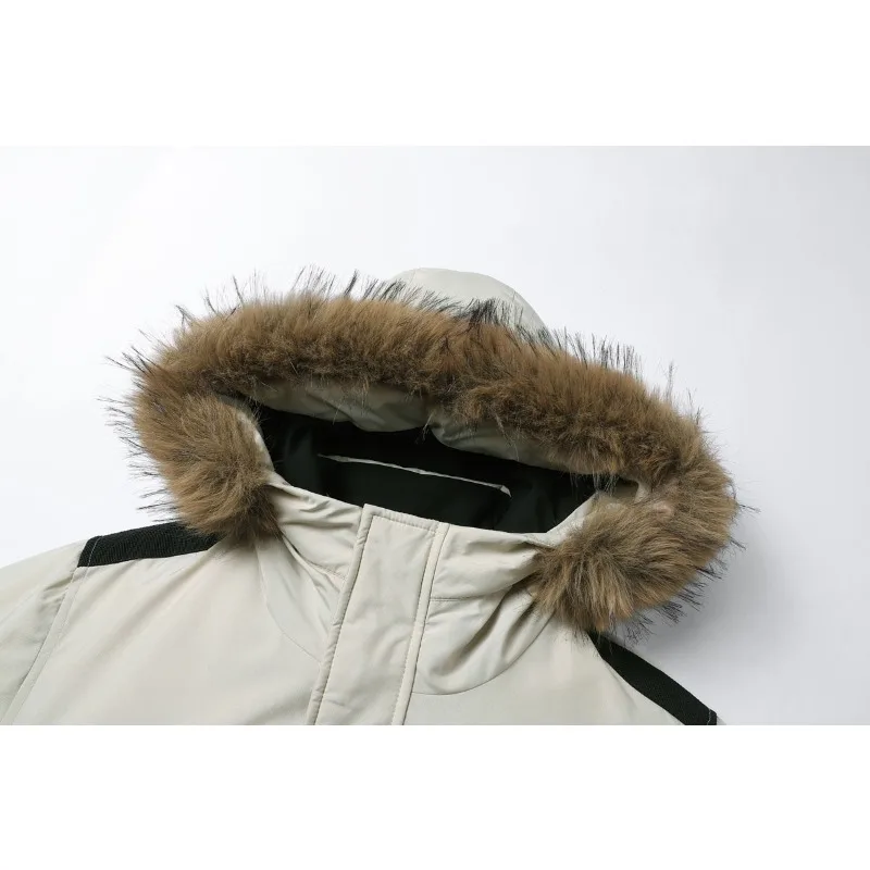 Abrigos gruesos acolchados de algodón para hombre, ropa de trabajo gruesa de longitud media para invierno, chaquetas de plumón para parejas informales y a la moda para exteriores