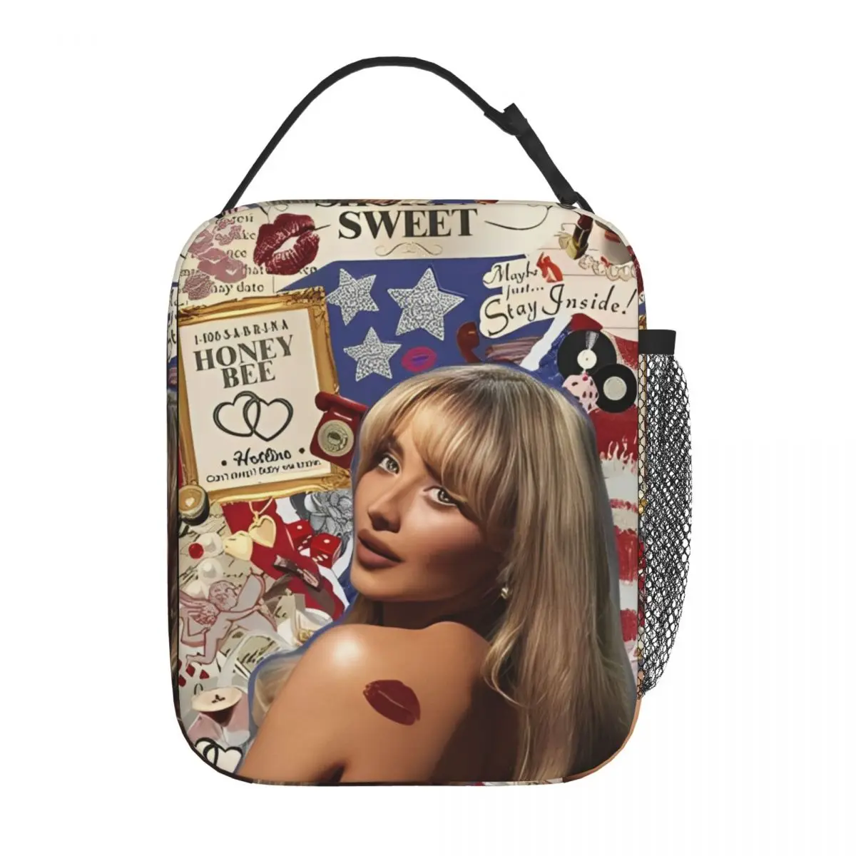 

Изолированные сумки для обеда Sabrina Carpenter, герметичный контейнер для обеда в стиле поп-музыки, термосумка, сумка для обеда, рабочая дорожная сумка для еды