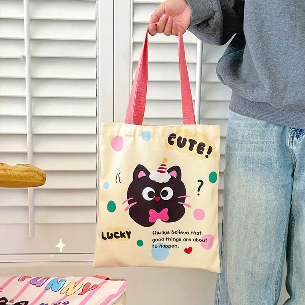 Durable Cartoon Tutoring Bag Animal High-capacity Textbook Storage Bag Canvas Wave Point School Bag School