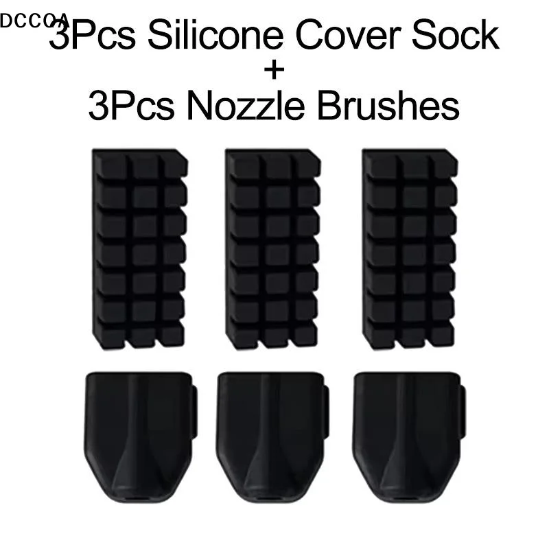 

Набор из 3/6 силиконовых чехлов-накладок и щеток для сопел, термостойкие силиконовые чехлы для обслуживания сопел 3D-принтера