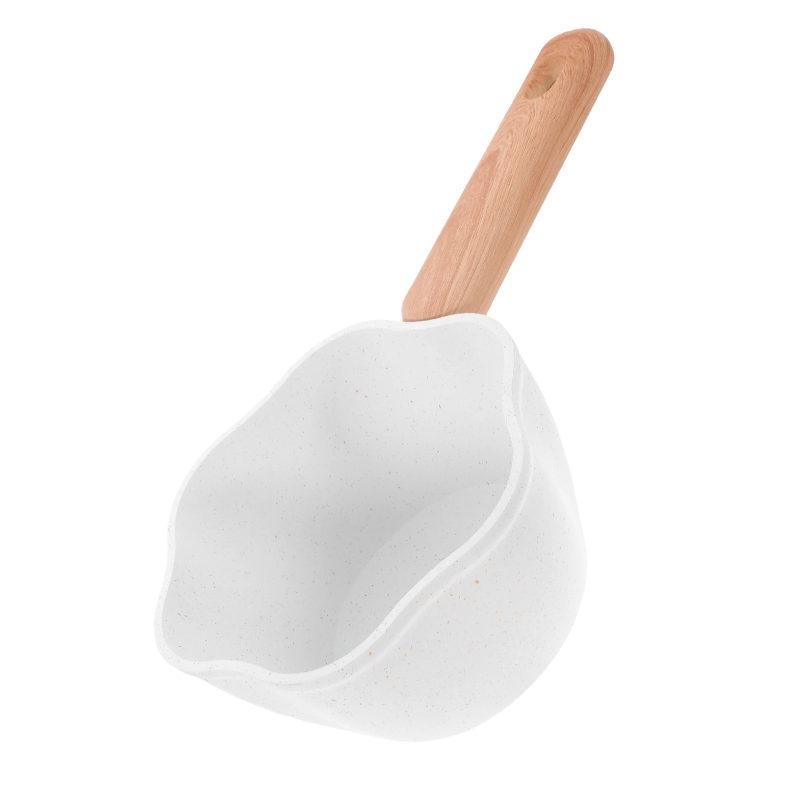 

Mini Non-Stick Cooking Pot 450Ml Wooden Handle Milk Boiling Pan Butter Coffee Warmer Chocolate Melting Saucepan For Home