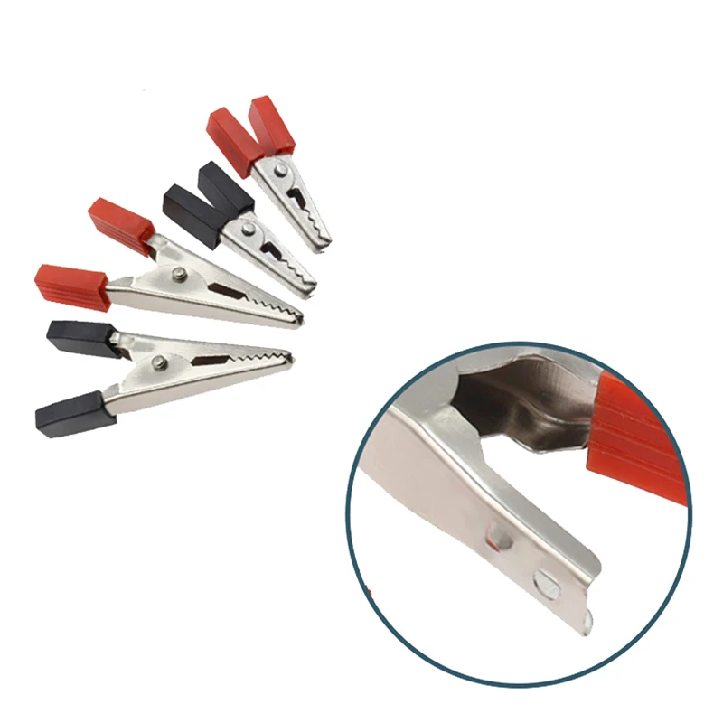 35mm 50mm electrical Alligator Clips Battery Clip Crocodile Car bike Caravan Van Battery Test Lead Clips Tool .A5