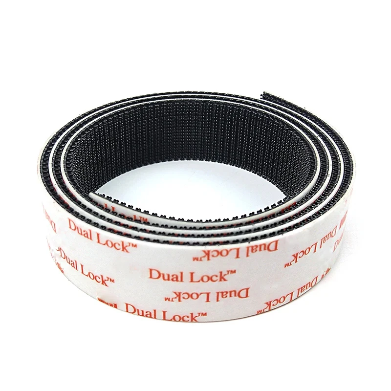 3551 Reclosable Fastener Black Type 400 Self Adhesive Dual Lock Fabric Tape 25.4MM