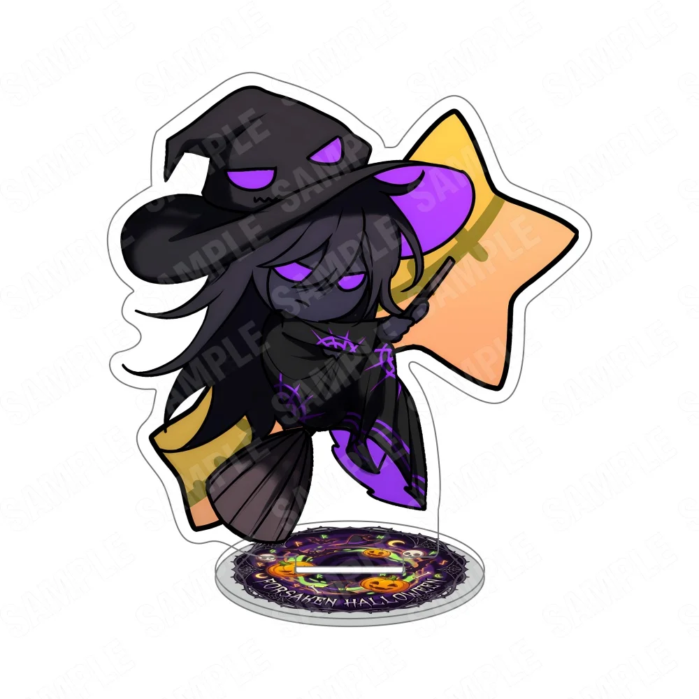 Game Forsaken Acrylic  Halloween Ver 10CM Double Sided Stand Keychain Two Time Noli Elliot. Desk Decor Gift for Horror Fans
