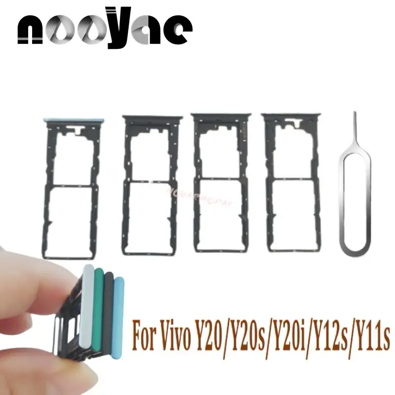 5PCS Novaphopat Brand New SIM Card Tray For Vivo Y20 Y20s Y20i Y12s Y12a Y11s Sim Holder Slot Adapter Reader Pin