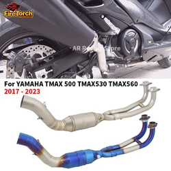 For YAMAHA TMAX530 TMAX 500 530 560 2017 - 2023 Full System Motorcycle Exhaust Modify Connection 50.8MM Escape Front Link Pipe