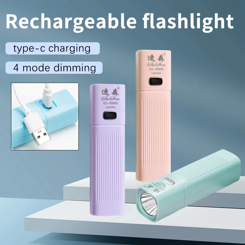 USB Rechargeable LED Flashlight Portable Waterproof Ultra Bright Flashlight LED