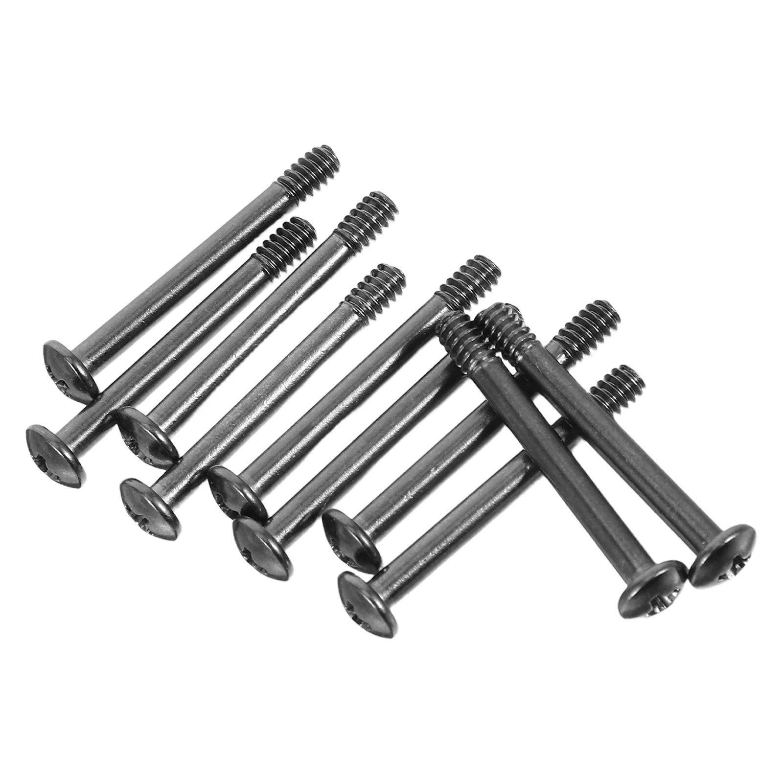 

10pcs Long M5 Flat Head Screws for PC Case Fans Water Cooling Black Iron Components Compatibility Versatility Durability
