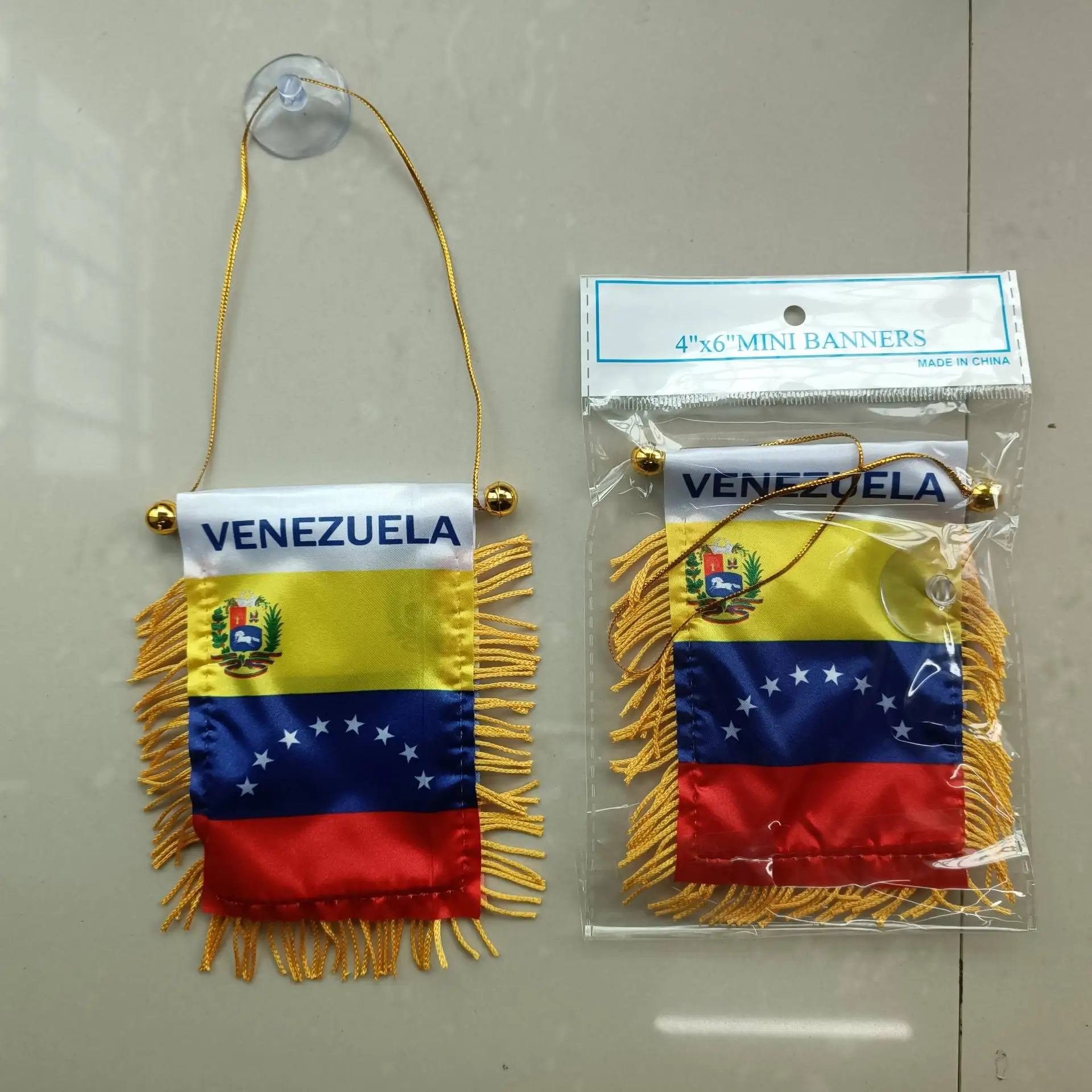 Xvggdg 8*12cm Sports Events Venezuela Flag Car Windows Hanging 8 Stars VE VEN Venezuela Mini Pennant Flag