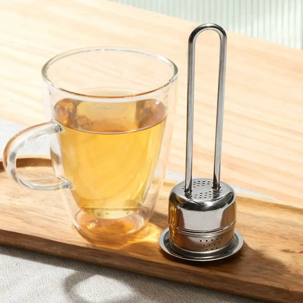 Stainless Steel Tea Infuser Extended Handle Reusable Herb Spice Filter Diffuser Easy Clean Fine Filter Tea/Coffee Press Infuser