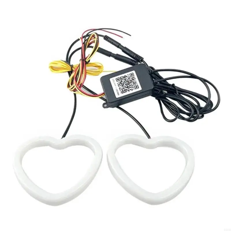 

Universal Car Driving Warning Light Fog Light LED Angel Eyes Rings H9EE