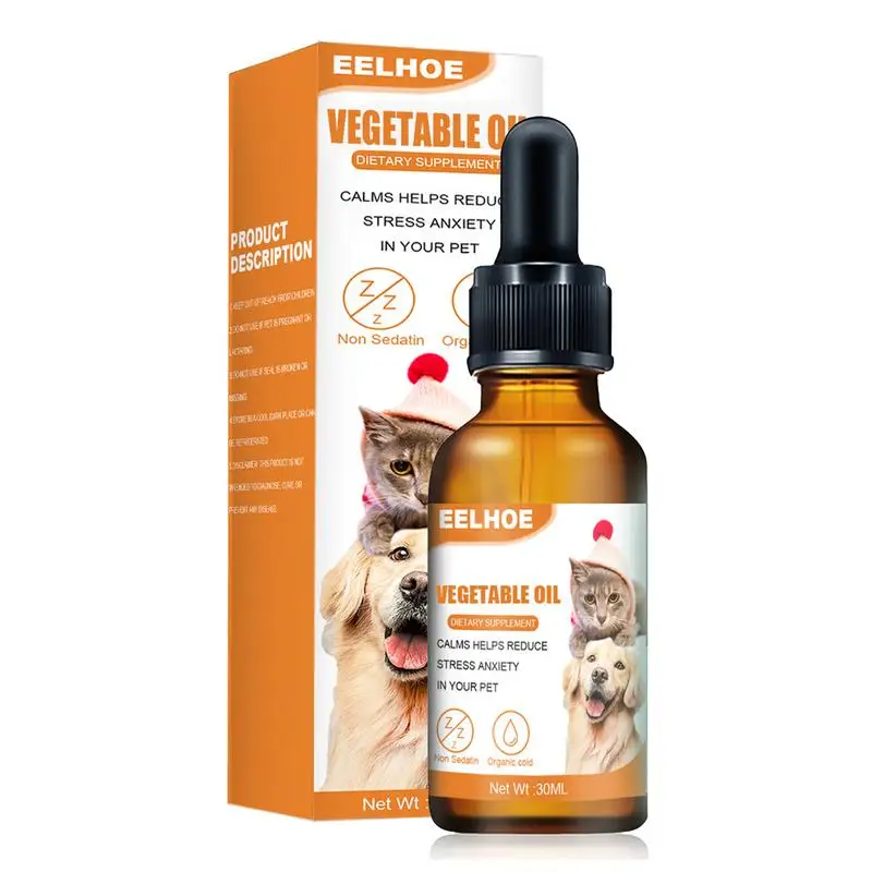 Natural Organic Calming Drops Pet Anxiety Relief Blend Essential Oil For Dogs Cats Create An Anxiety-Free Experience Skin Health