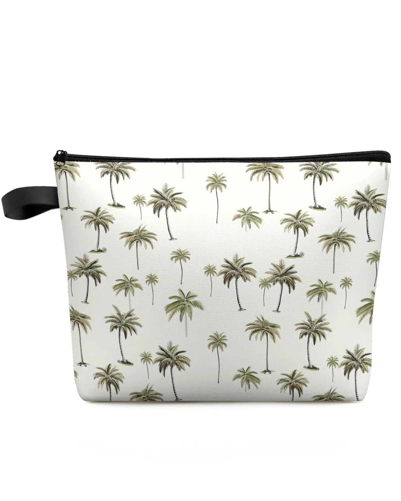 Palm Trees Plant Leaves Makeup Bag Pouch Travel Essentials Lady Women Cosmetic Bags Toilet Organizer Kids Storage Pencil Case