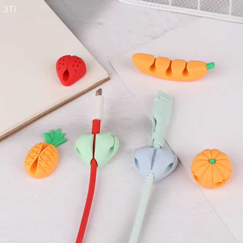 2/4 pçs bonito amor abacaxi ca - Desk Cable Clip avaliação e preço